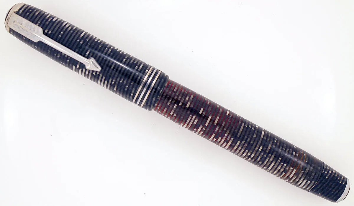 1933 PARKER GRAY PEARL DOUBLE JEWEL VACUMATIC FOUNTAIN PEN RESTORED