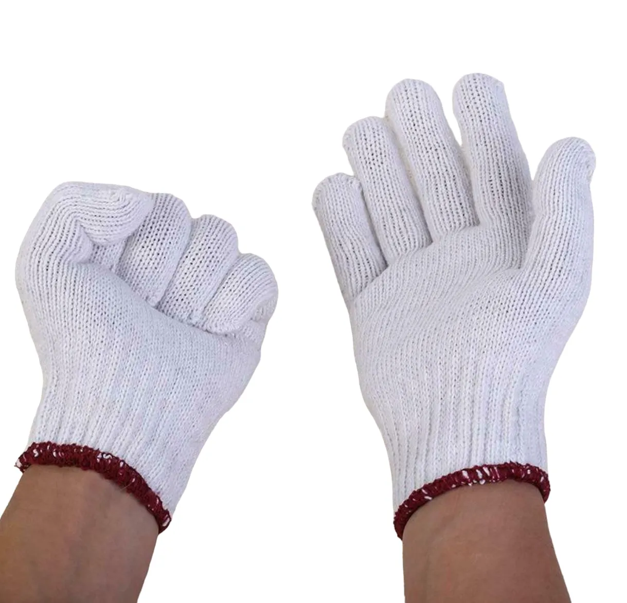 24 Pairs X Cotton Polyester Knitted Multipurpose Elastic Yarn Gardening Gloves