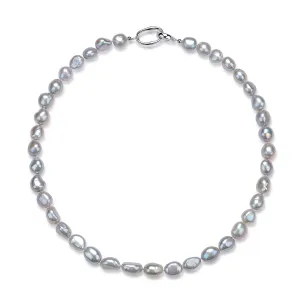 9-10mm Grey Baroque Pearl Necklace