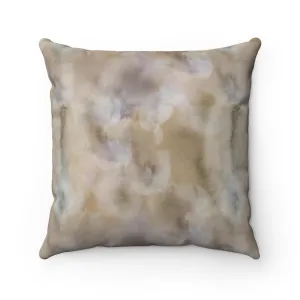 Abstract Boho Pillow Cover | Dark Beige Khaki Green Grey