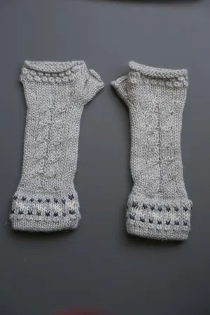 Alpaca Gloves Chain Grey