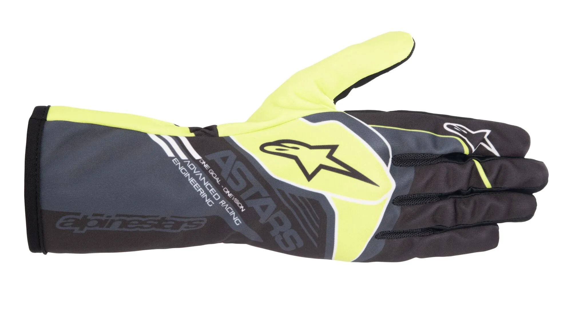 ALPINESTARS 3552023_164_L TECH 1 K RACE v2 CORPORATE Kart gloves, anthracite/lime, Size L