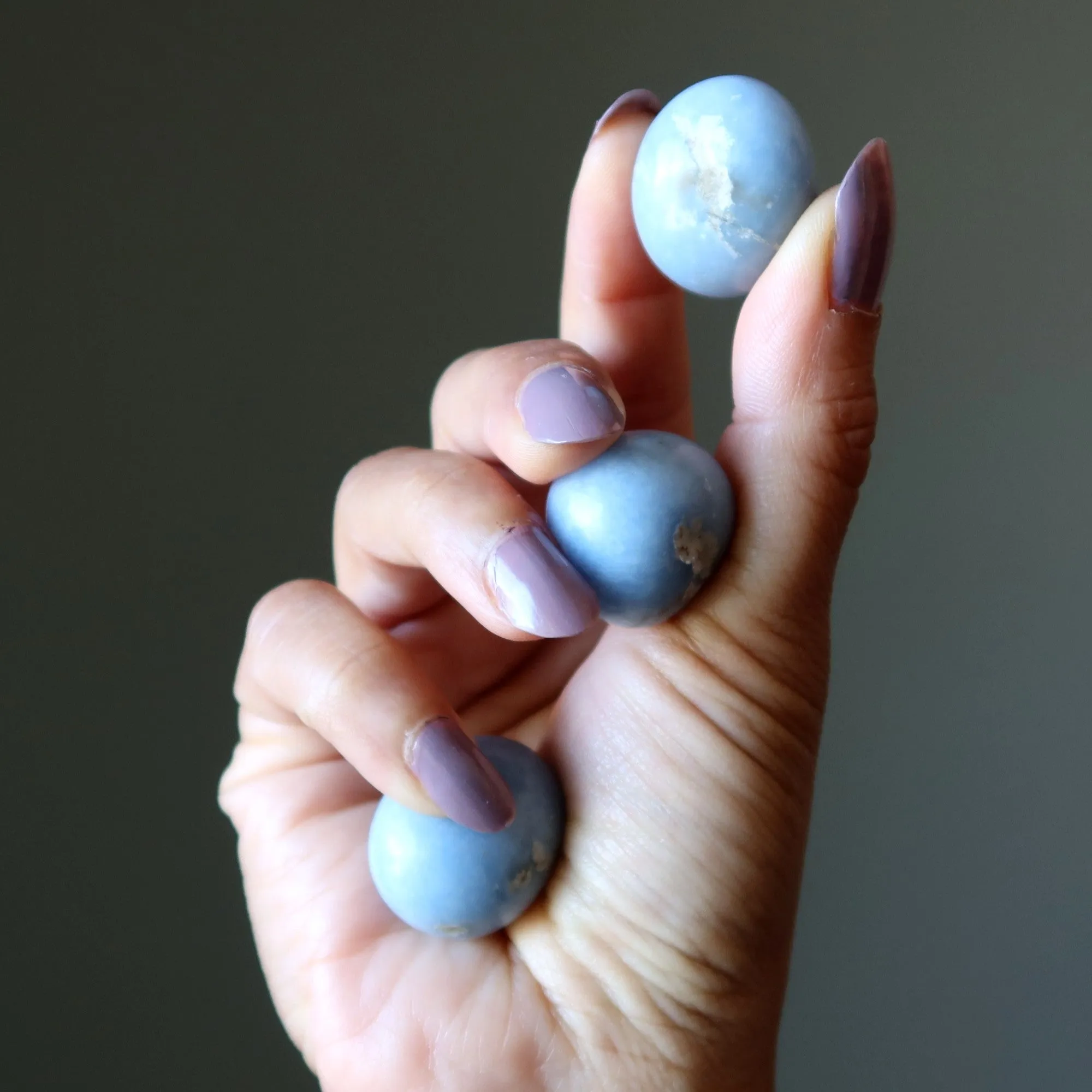 Angelite Tumbled Stone Calm Blue Crystals