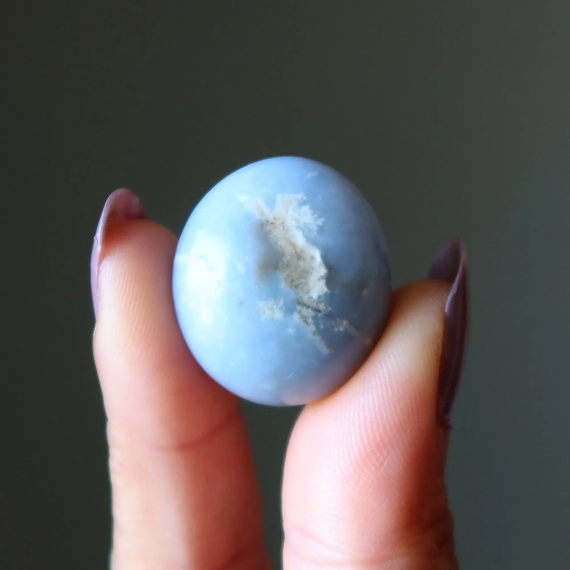 Angelite Tumbled Stone Calm Blue Crystals