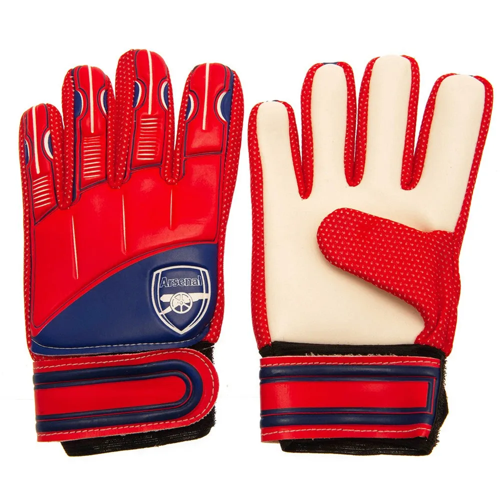 Arsenal FC Childrens/Kids Delta Crest Goalkeeper Gloves