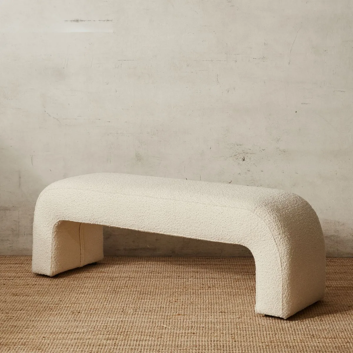 BERNARD BENCH SEAT BOUCLE IVORY