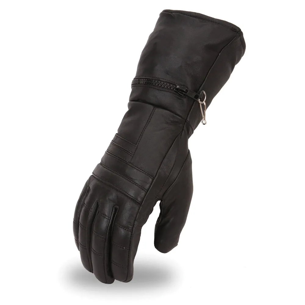 Black Rock Men's Leather Gauntlet Gloves