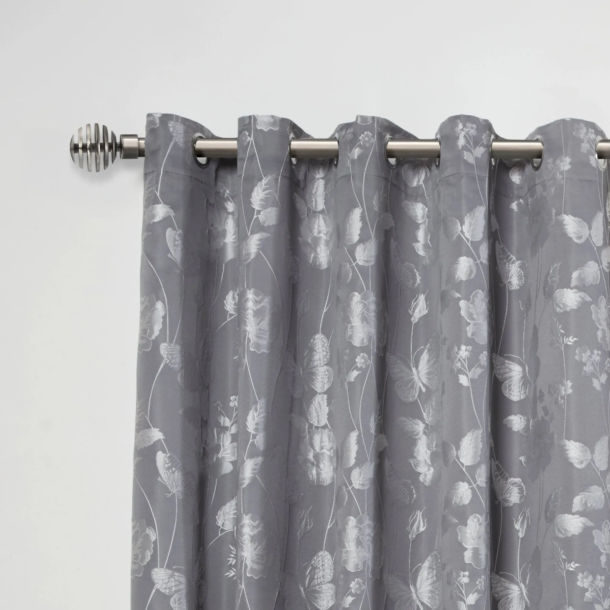 Black Silk Metal Sliced Extendable Curtain Pole