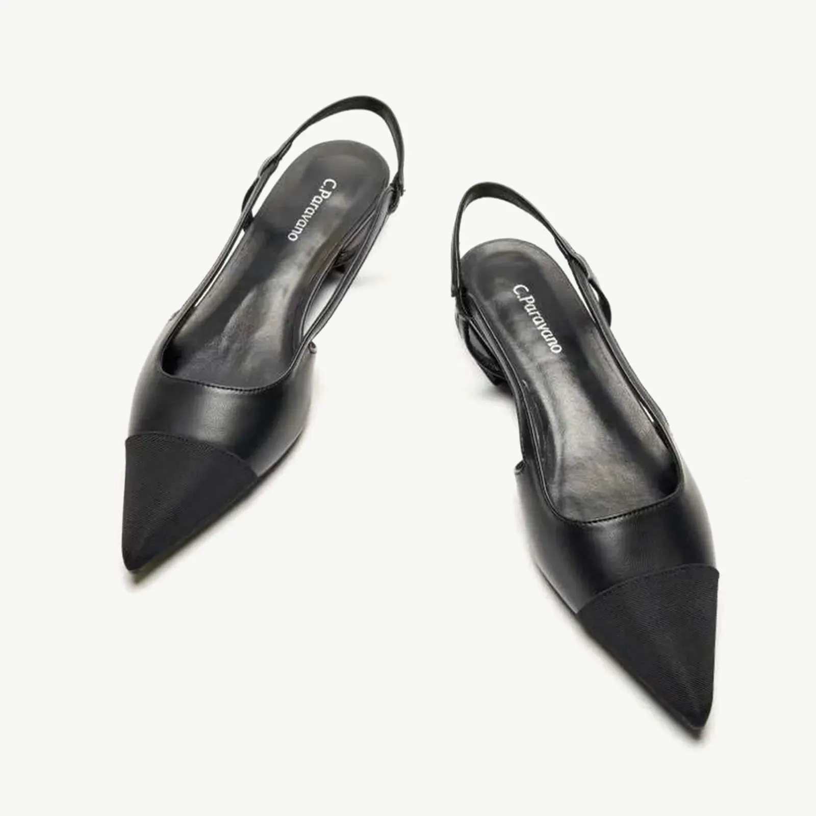 Cap-Toe Slingback Flats (Freya)