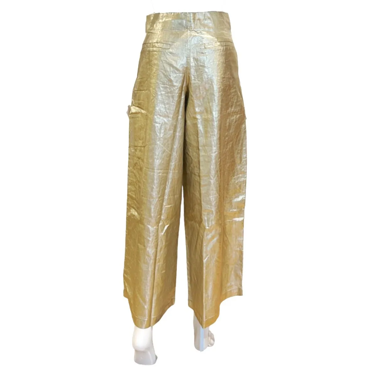 Culotte Linen Pant | Gold