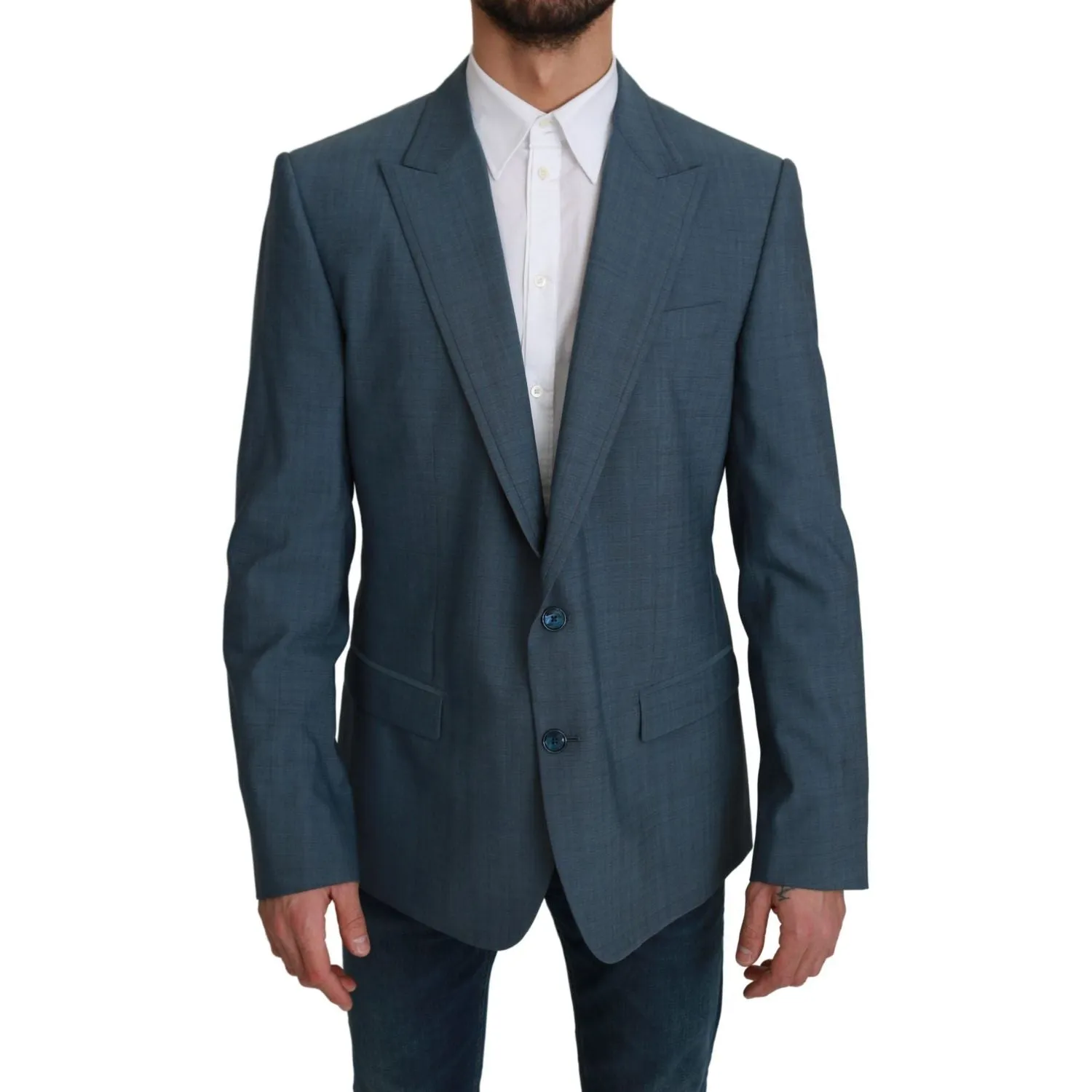 Dolce & Gabbana Elegant Light Blue Slim Fit Blazer