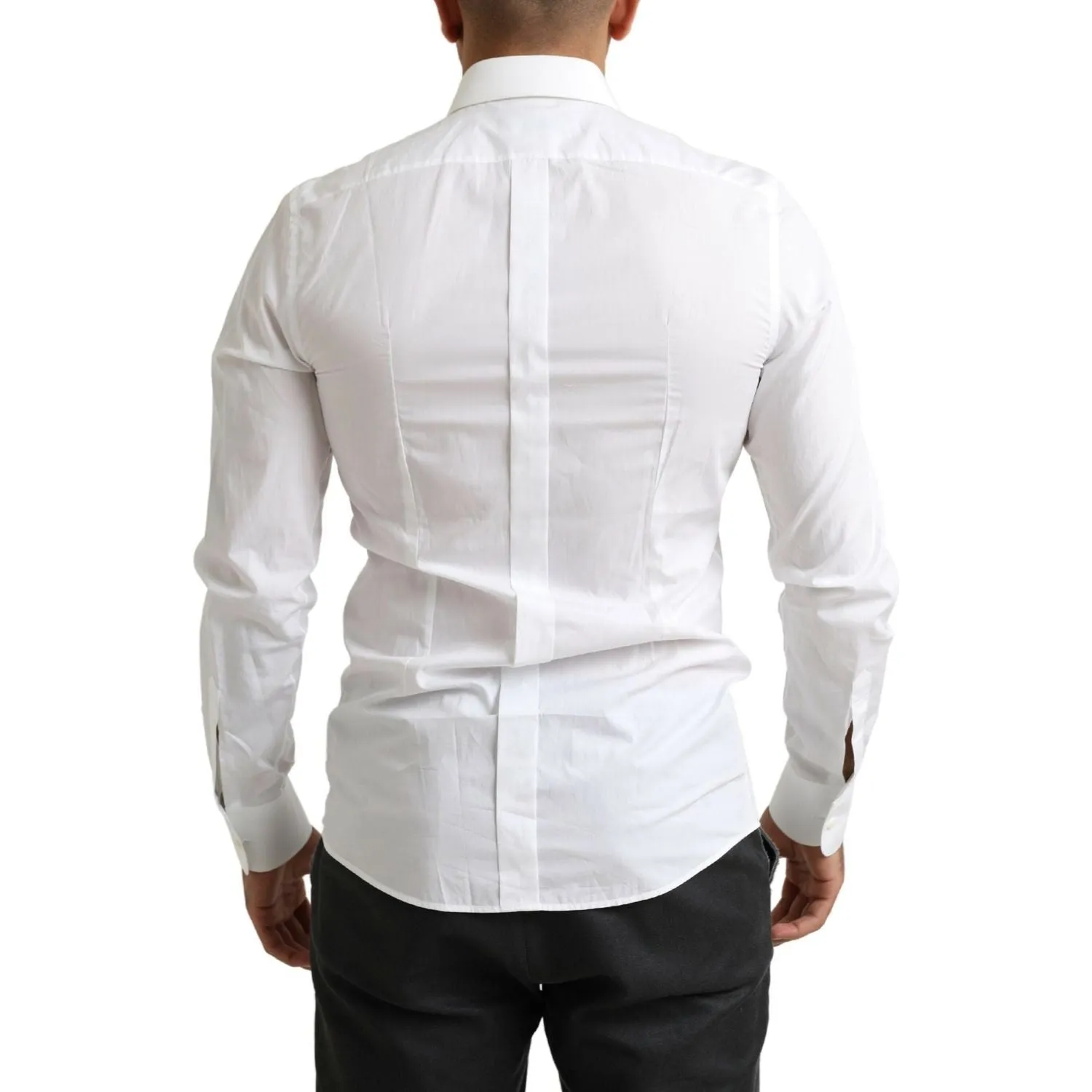 Dolce & Gabbana Italian Designer Slim Fit Tuxedo Shirt