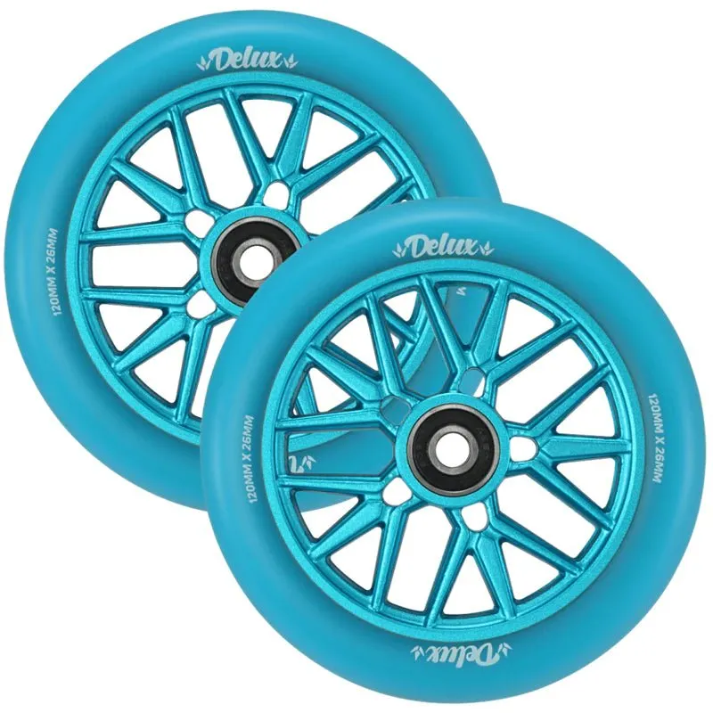 Envy 120mm Delux Blue Scooter Wheels 2pk