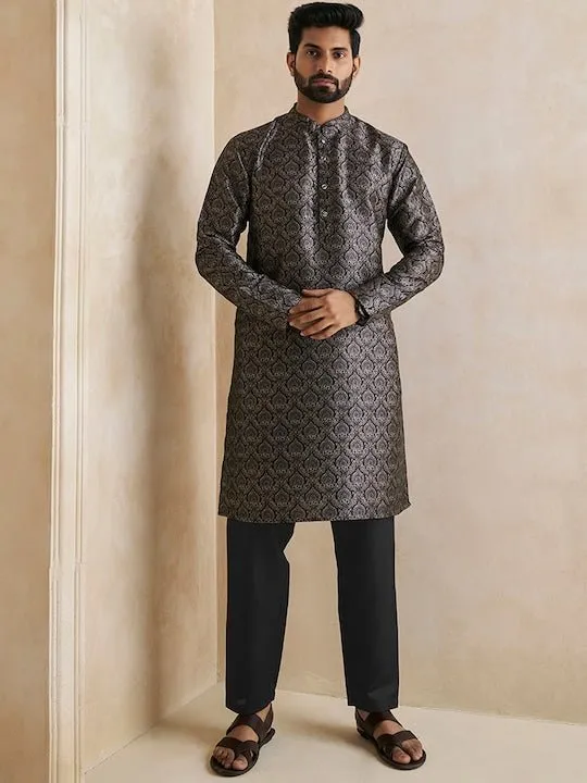 Ethnic Motif Printed Straight Kurta