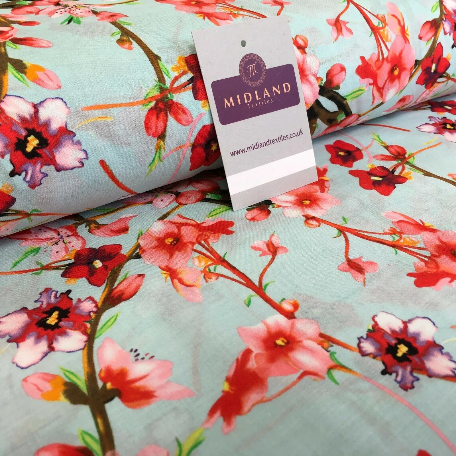 Floral Printed Cotton Lawn Dress Fabric 150cm MK1234 Mtex