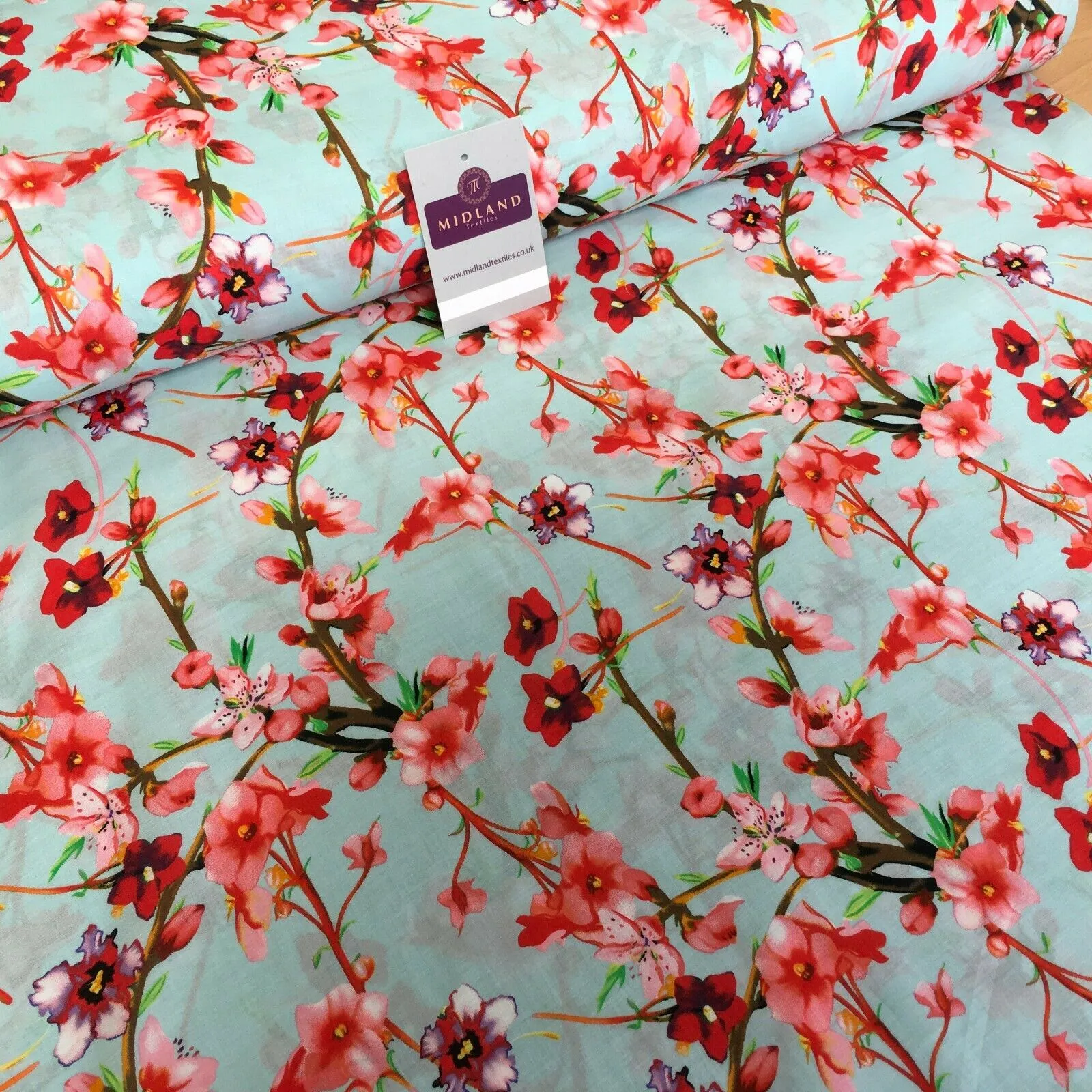 Floral Printed Cotton Lawn Dress Fabric 150cm MK1234 Mtex