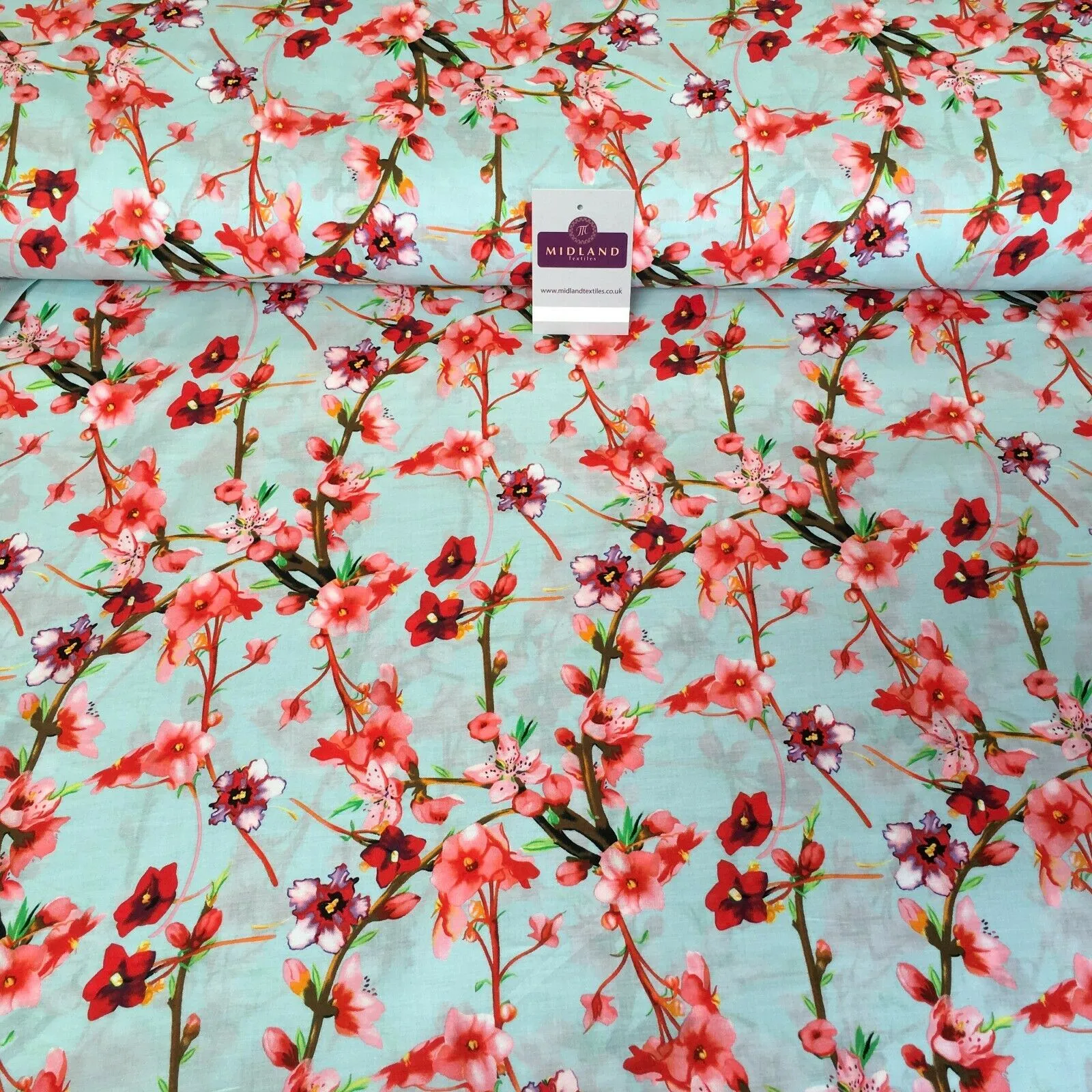 Floral Printed Cotton Lawn Dress Fabric 150cm MK1234 Mtex