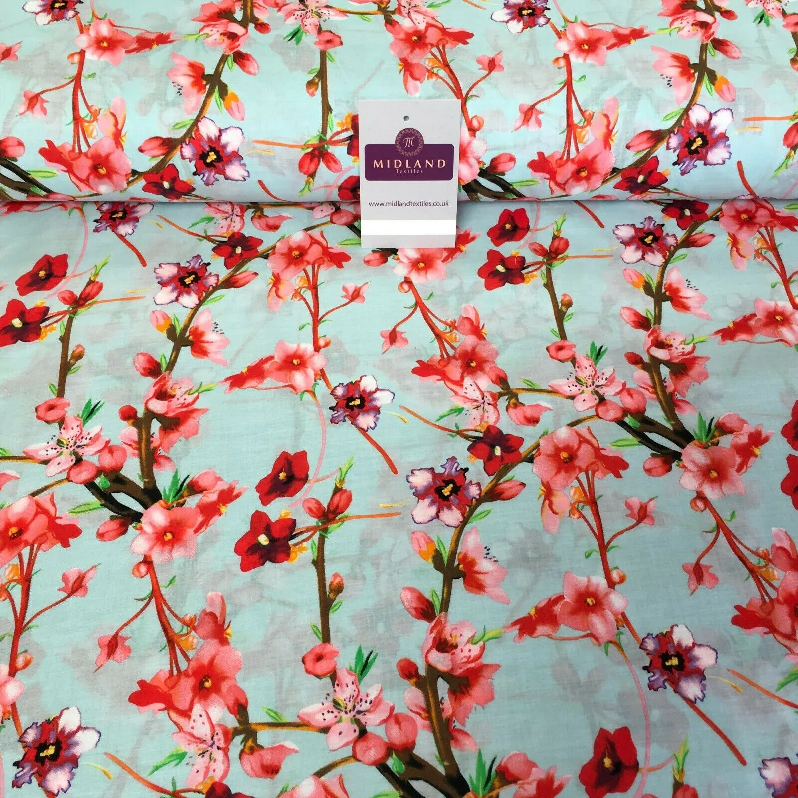 Floral Printed Cotton Lawn Dress Fabric 150cm MK1234 Mtex