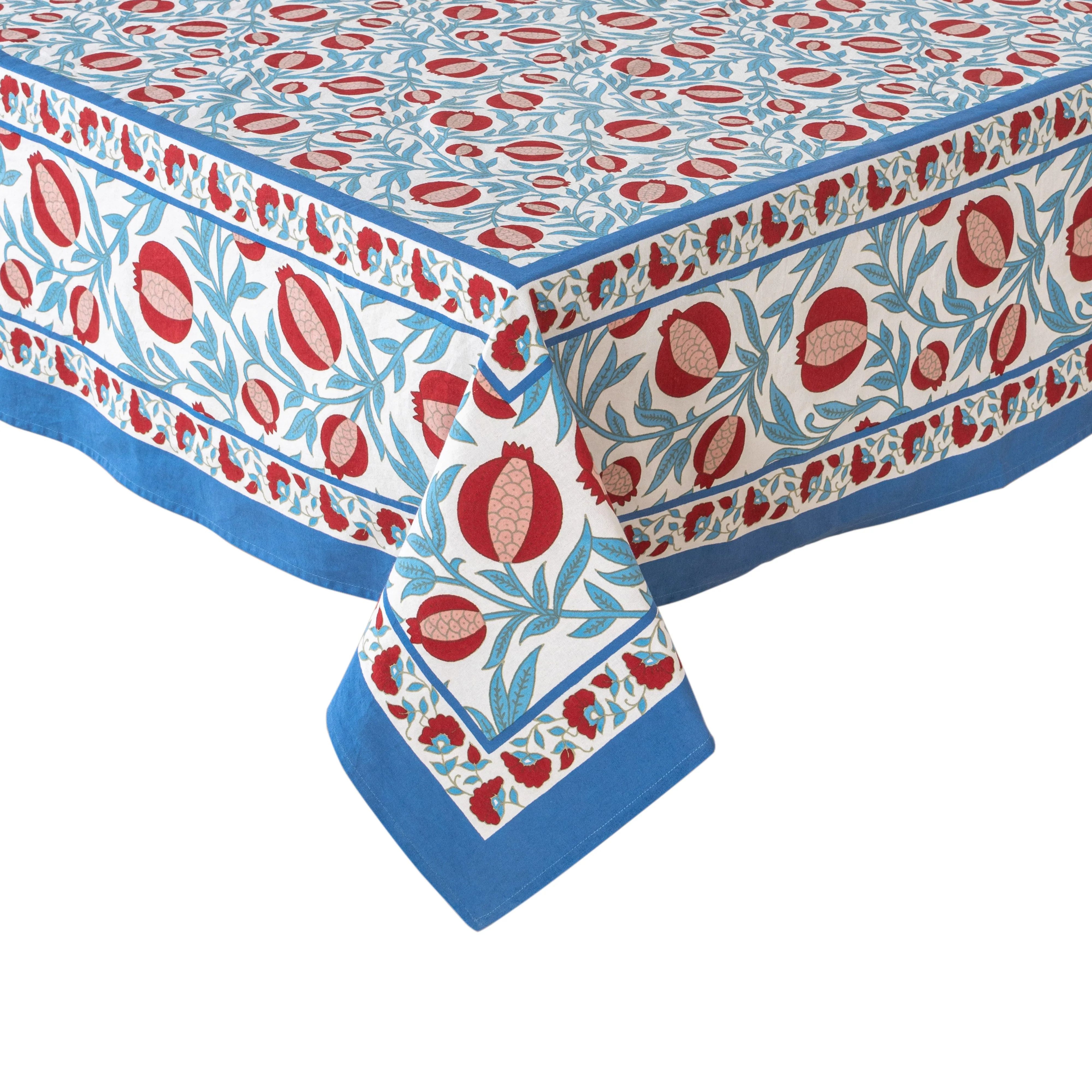 French Tablecloth Grenadine Red & Blue