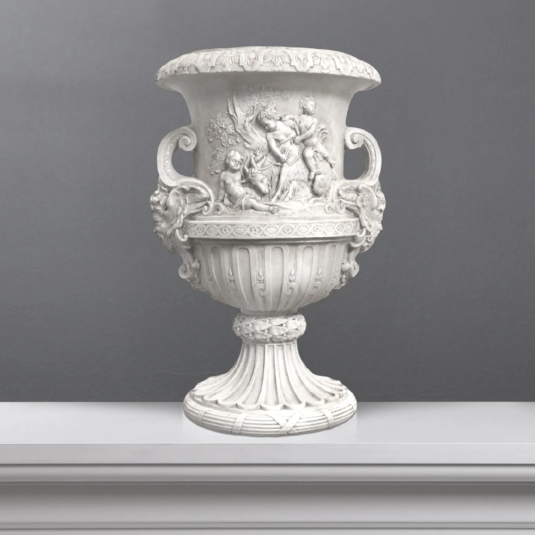 Garden Urn with Children (without Lid)