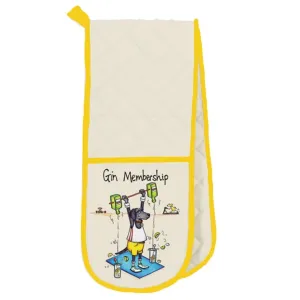 Gin Membership Novelty Double Oven Glove