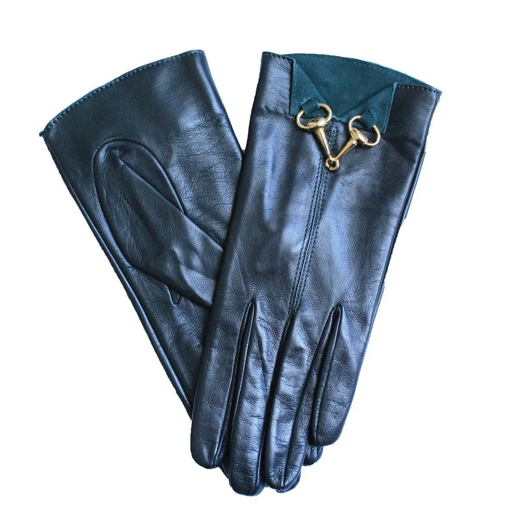 Isabella Front Clasp - Women's Front Clasp Horsebit Leather Gloves