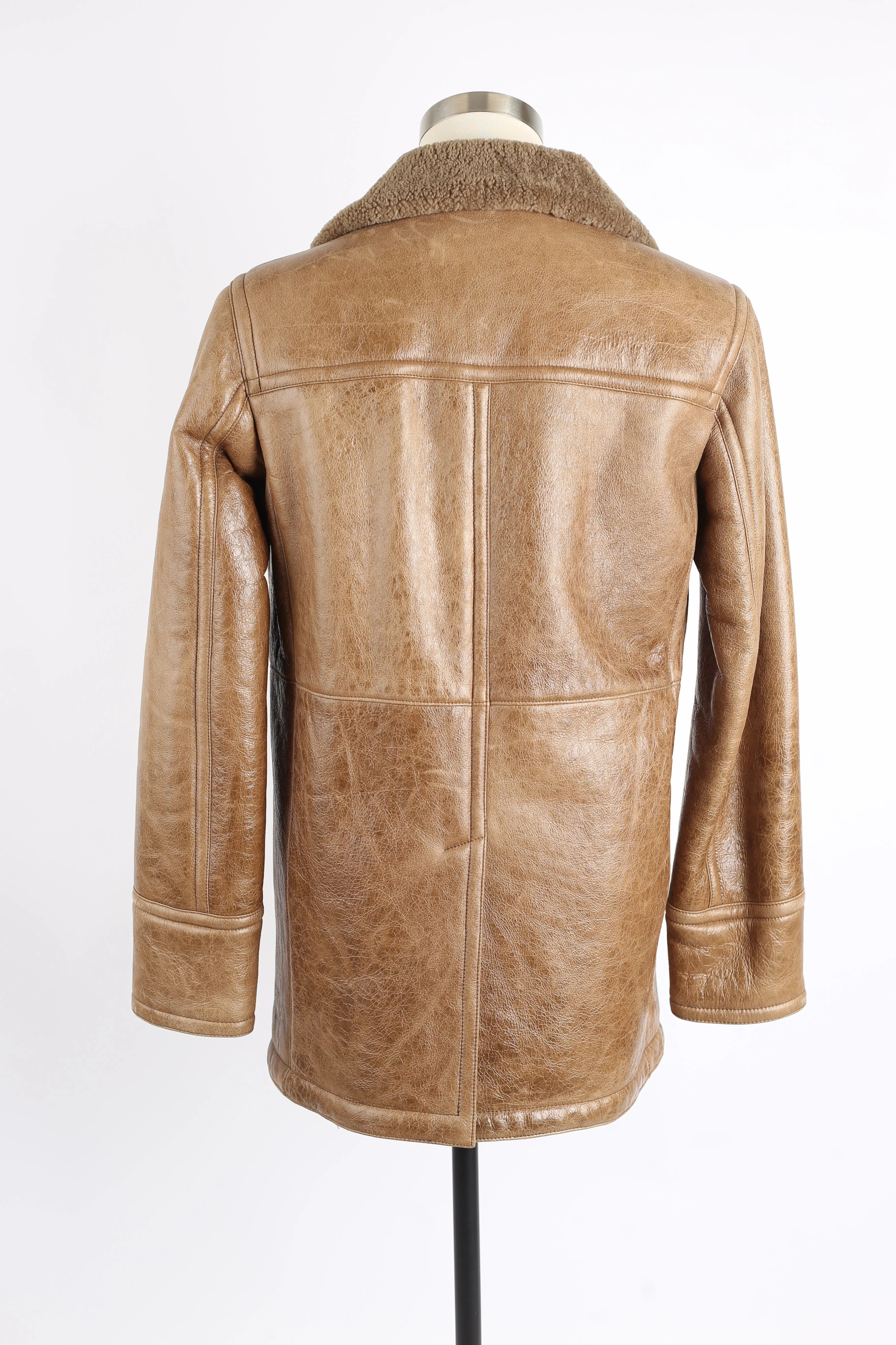 Leather Shearling Lined Coat