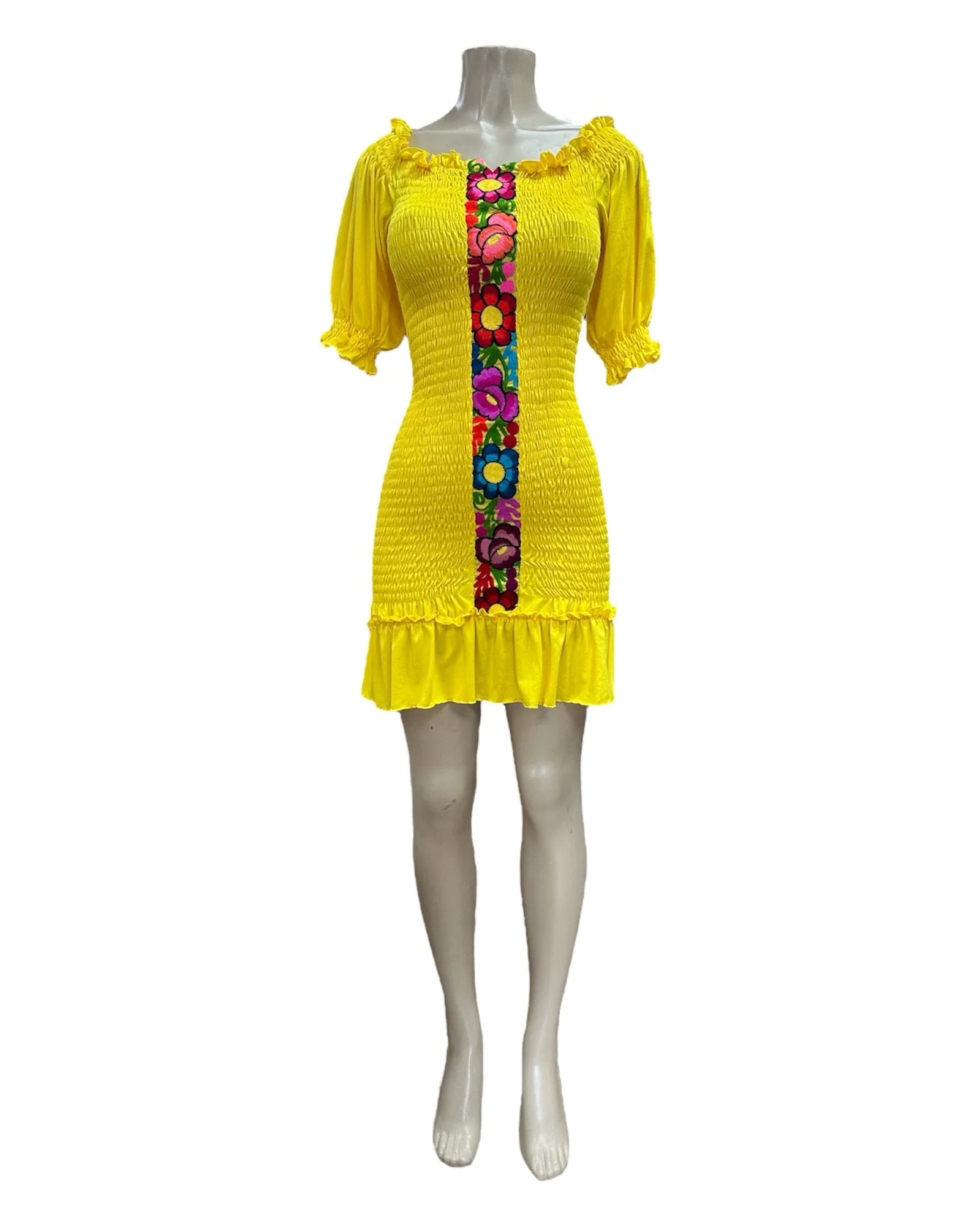 Maribel Mexican Yellow Dress