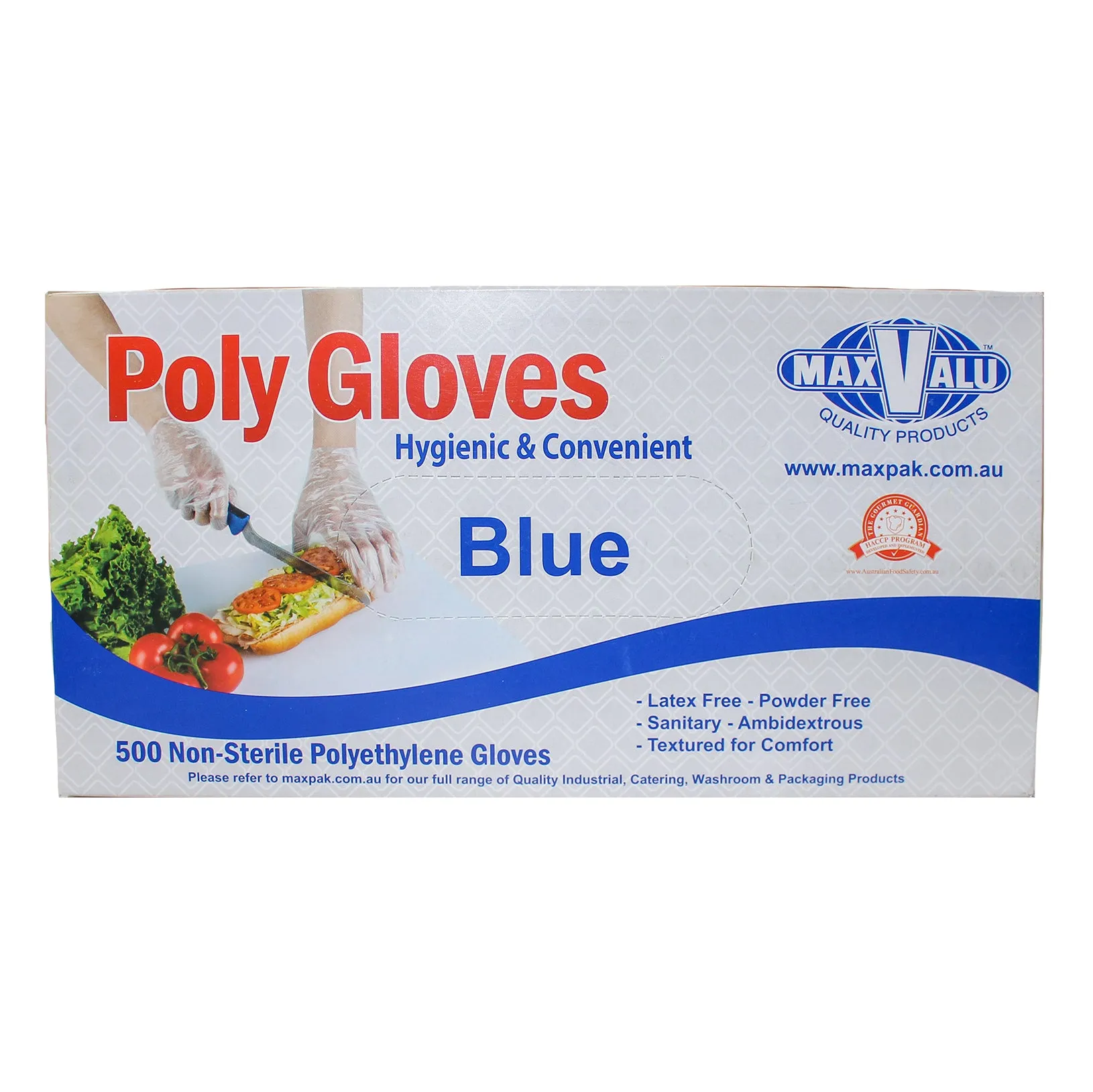 MaxValu Poly Gloves Blue