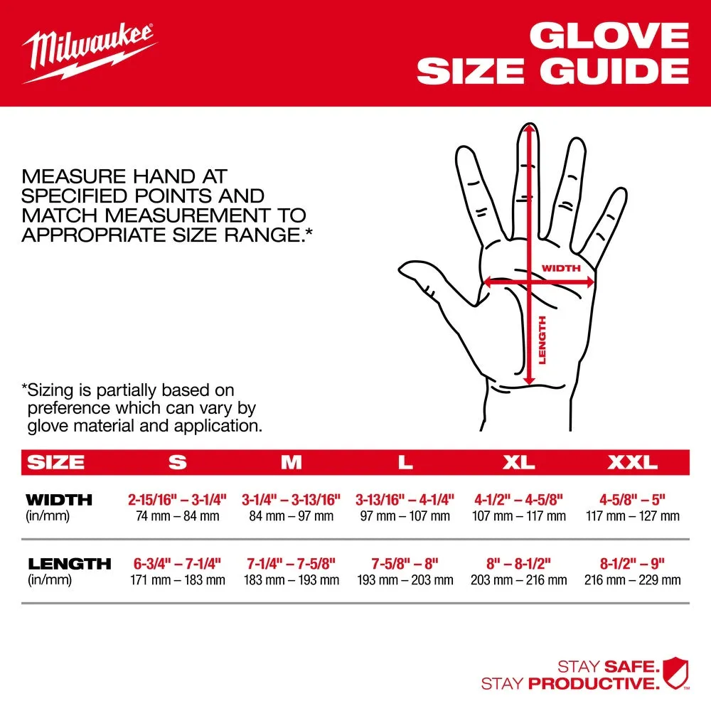 Milwaukee 48-73-0021 Leather Performance Gloves - Medium