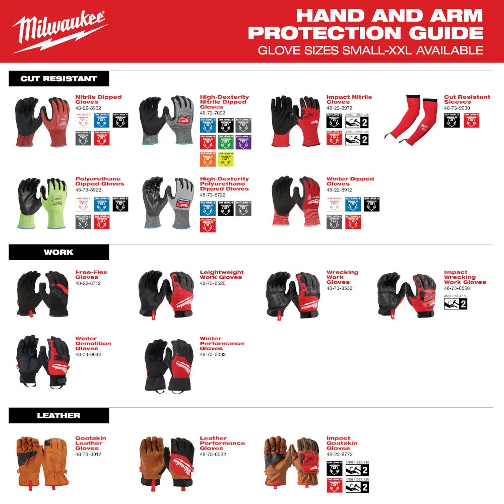 Milwaukee 48-73-8152 Impact Cut 5 Nitrile Dip Glove - L