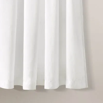 New - Set of 2 (63"x54") Bayview Window Curtain Panels White - Lush Décor