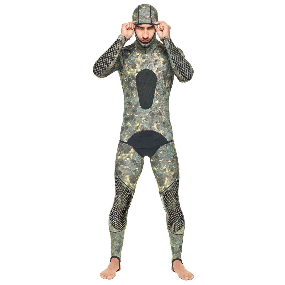 Open Box Seac Pirana 1mm Spandex Freediving 2 Piece Wetsuit, Size: Large