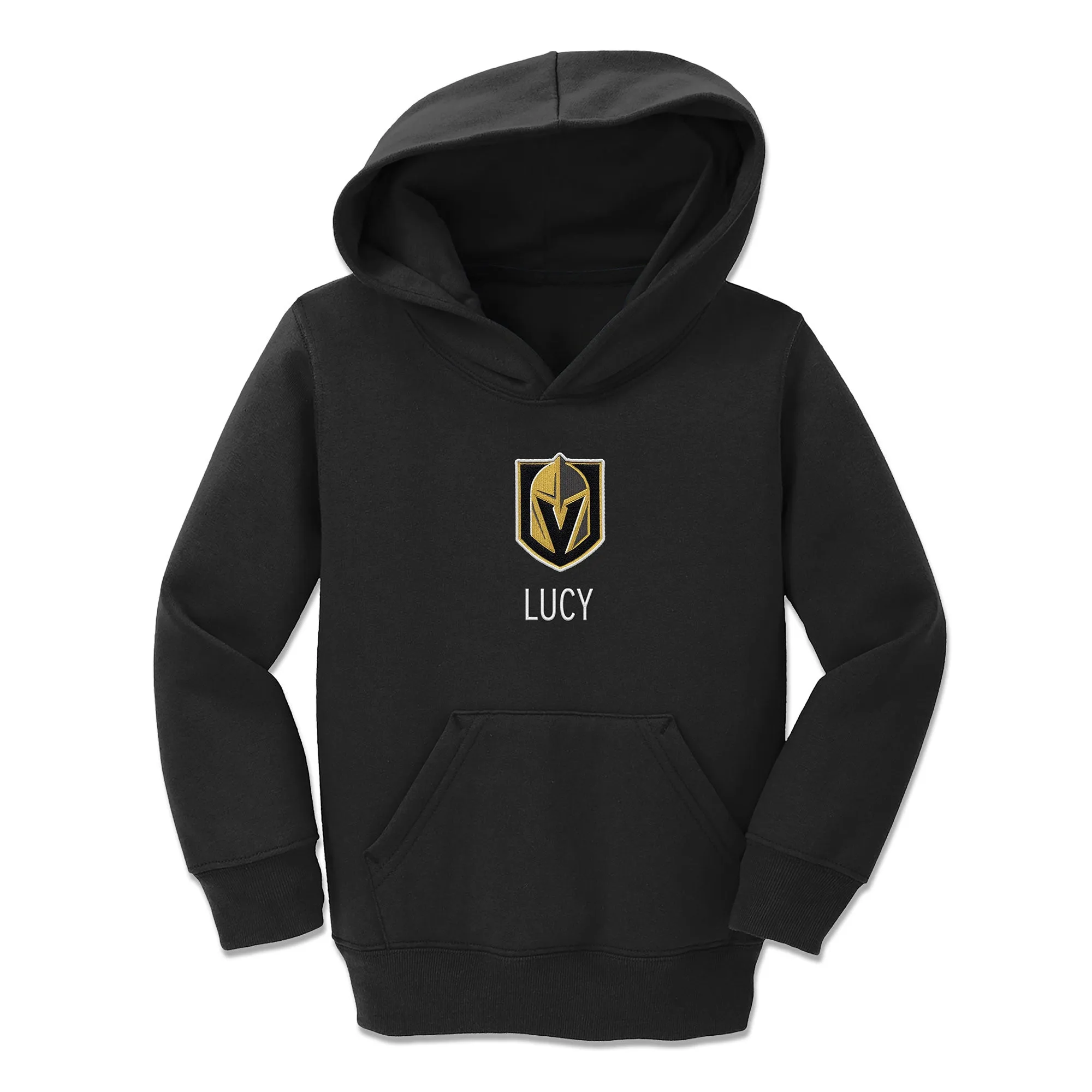 Personalized Vegas Golden Knights Toddler Pullover Hooded Sweatshirt