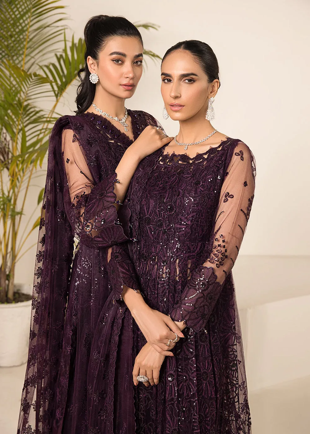 Plum Formal Suit - Alizeh - Lamhay Formals '23 -  V15D08 - Maya