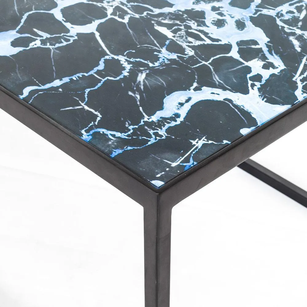 Portia Glass Coffee Table ONYX MARBLE