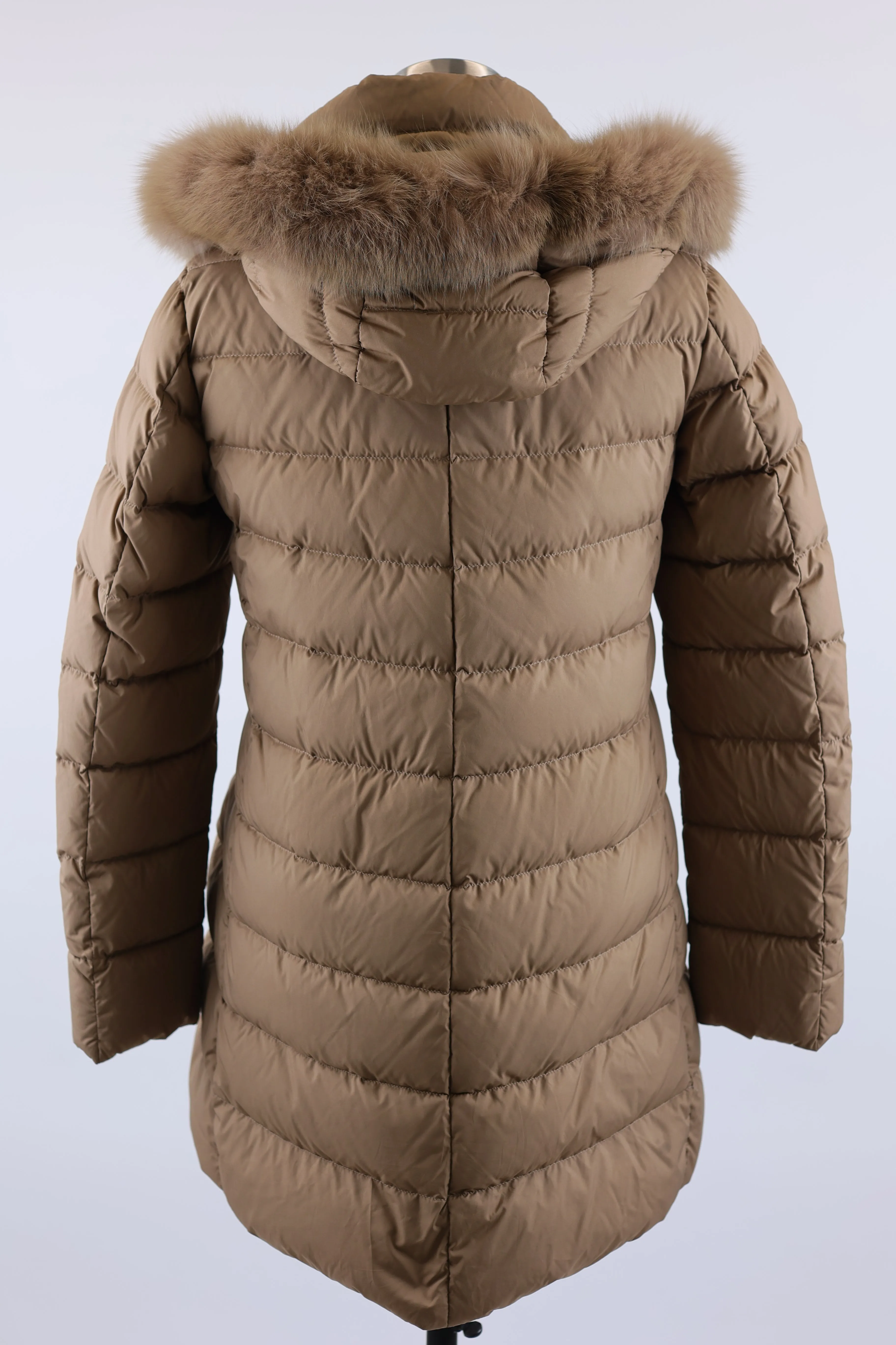 Quilted Down Coat W/ Removable Fur Hood