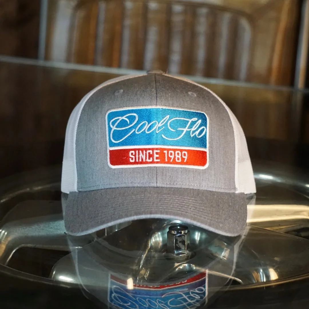 Retro Badge Grey Two-tone Trucker Cap