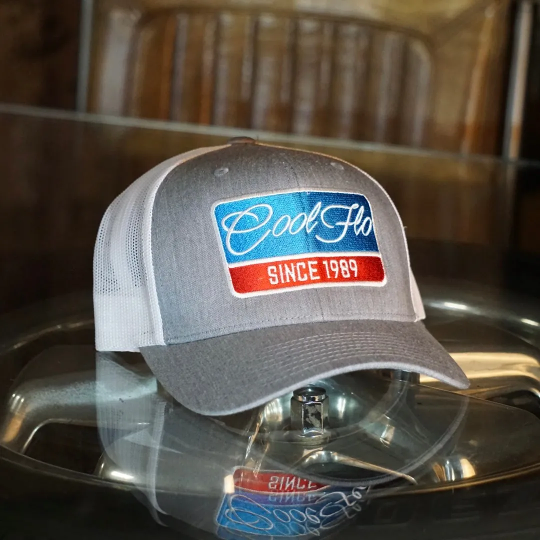 Retro Badge Grey Two-tone Trucker Cap