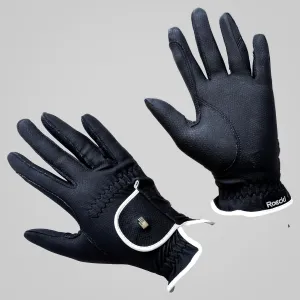 Roeckl Lona Two-Tone Riding Gloves - Black/White