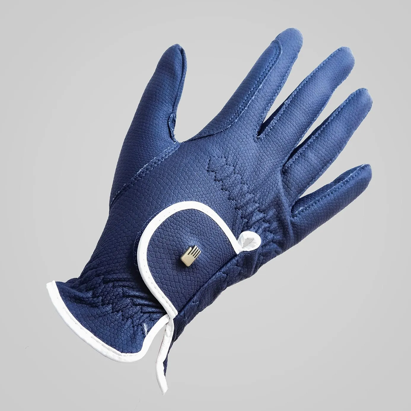 Roeckl Lona Two-Tone Riding Gloves - Navy/White