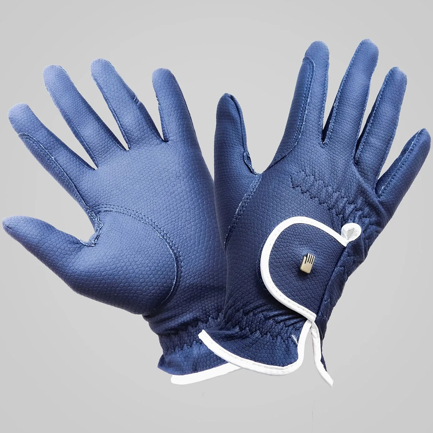 Roeckl Lona Two-Tone Riding Gloves - Navy/White