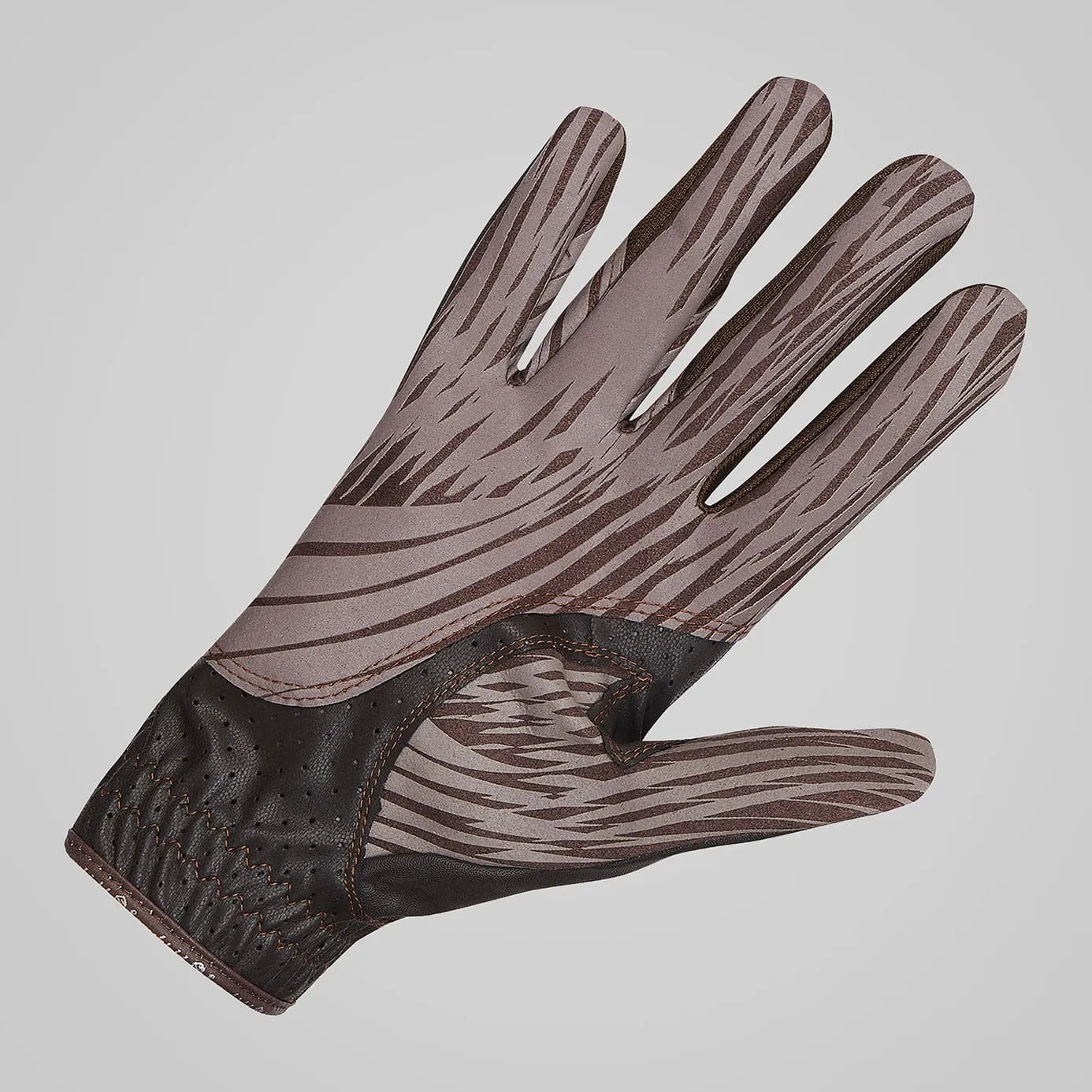 Samshield V-Skin Swarovski Crystal Riding Gloves - Brown/Champagne and Topaz