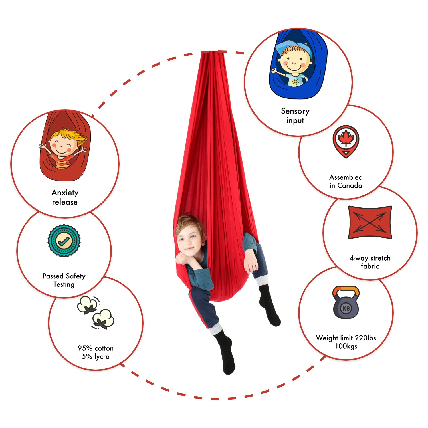 Sensory Swing - Red