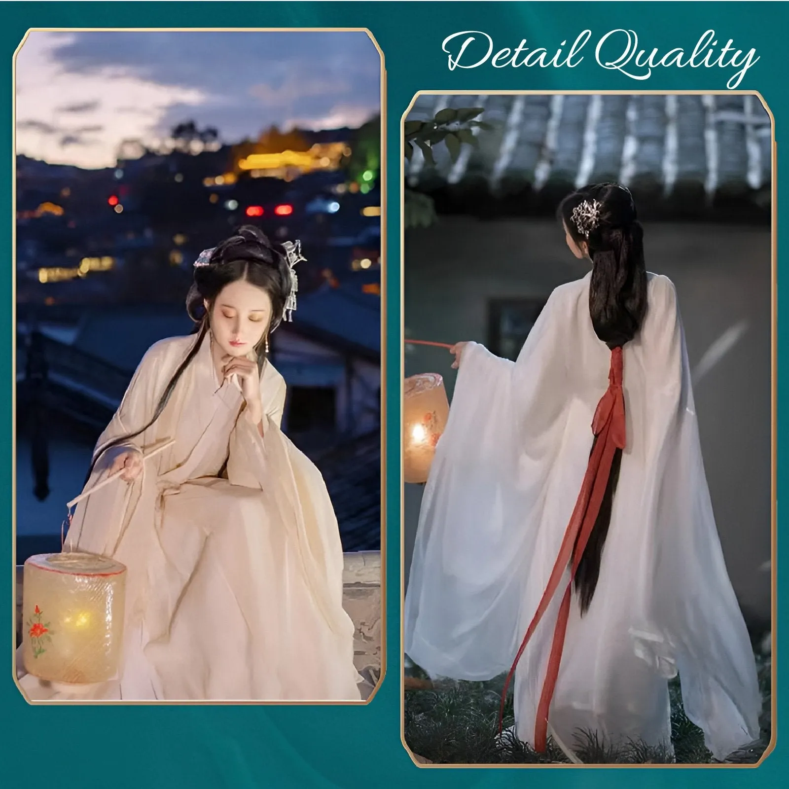 Soft beige Traditional Chinese Clothing Hanfu Set