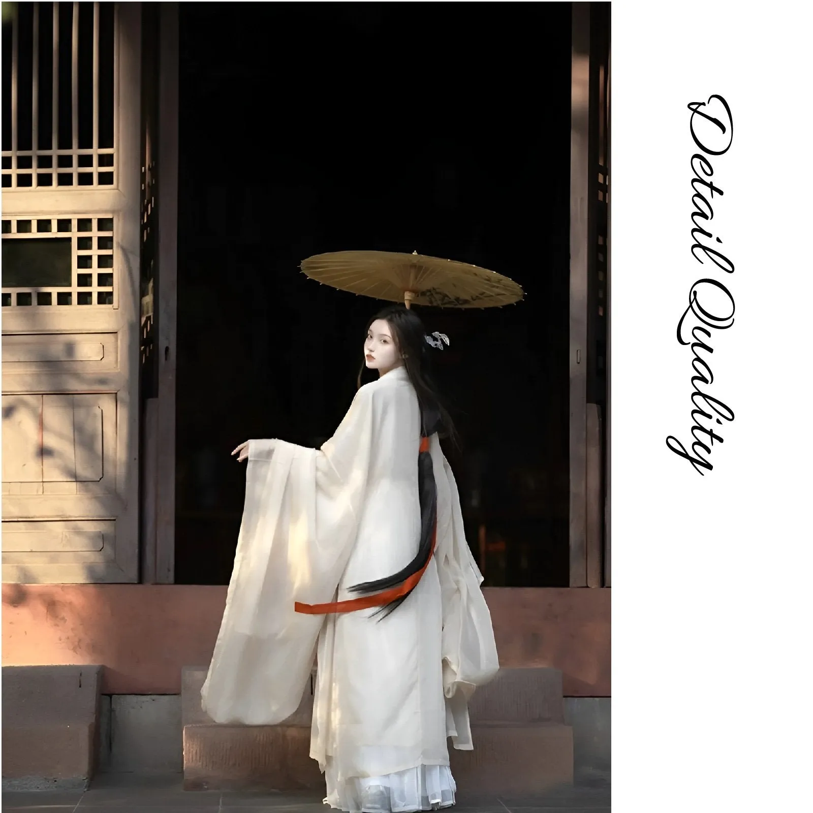 Soft beige Traditional Chinese Clothing Hanfu Set