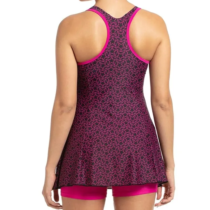 Speedo Women's Endurance10 Boomstar Printed Swimdress with Boyleg