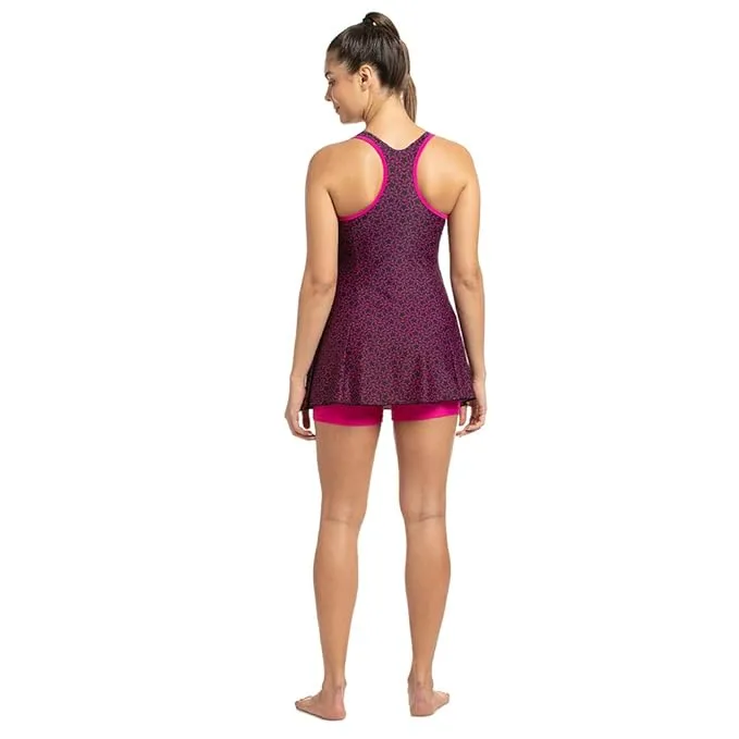 Speedo Women's Endurance10 Boomstar Printed Swimdress with Boyleg