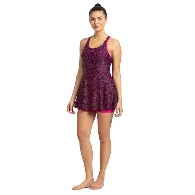 Speedo Women's Endurance10 Boomstar Printed Swimdress with Boyleg