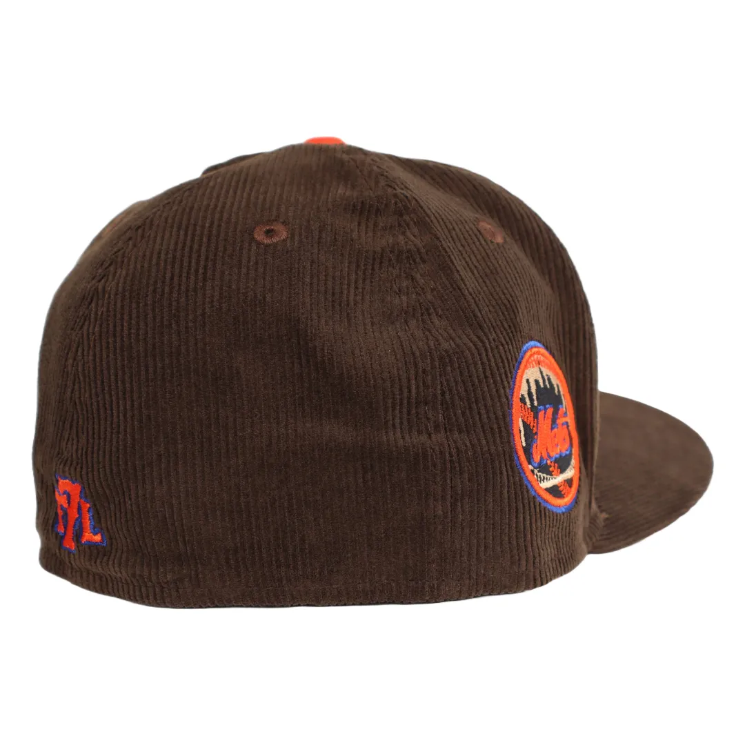 T7L x New York Mets Skyline Patch (Walnut) Corduroy | New Era 59Fifty Fitted